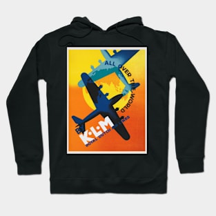 KLM All Over the World Vintage Poster 1930s Hoodie